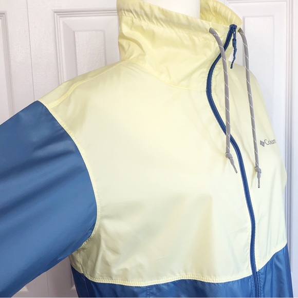 Columbia Light Yellow & Blue Colorblock Morning View Windbreaker Medium - Picture 5 of 16